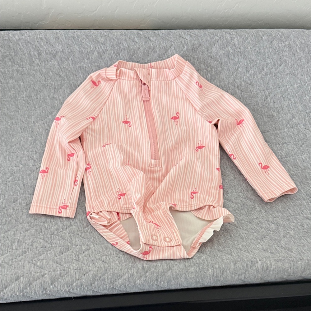 Carter's Pink Flamingo Rashguard